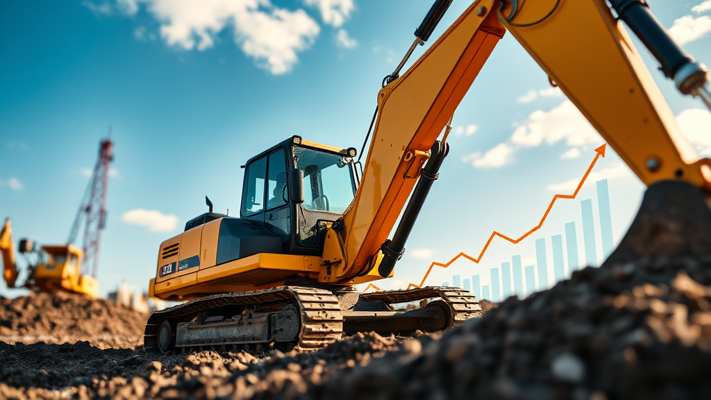 두산밥캣 주가 및 개요 (realistic 스타일)