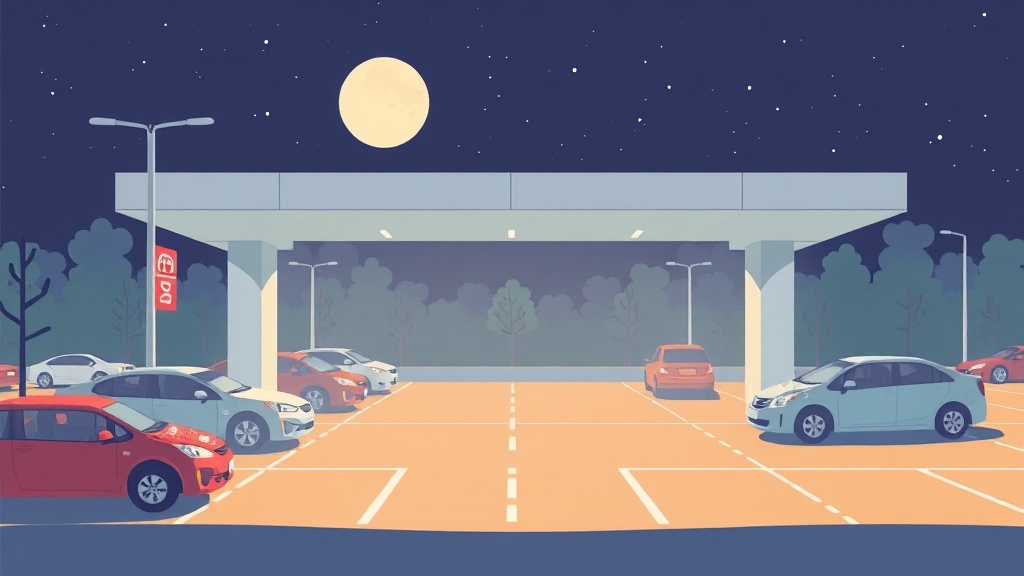 주차 시 주의사항 (illustration 스타일)