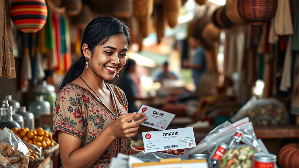 온누리상품권 종류 및 특징 (realistic 스타일)