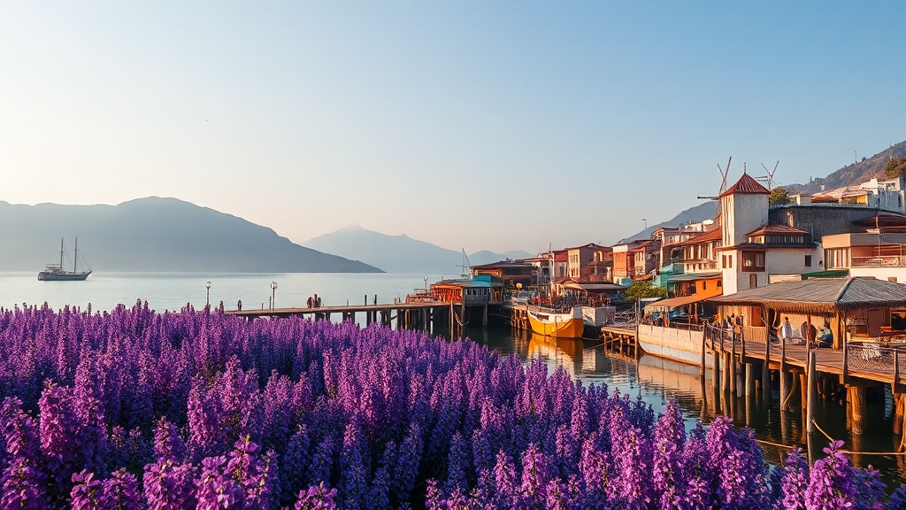 외기해변 주변 볼거리 (realistic 스타일)