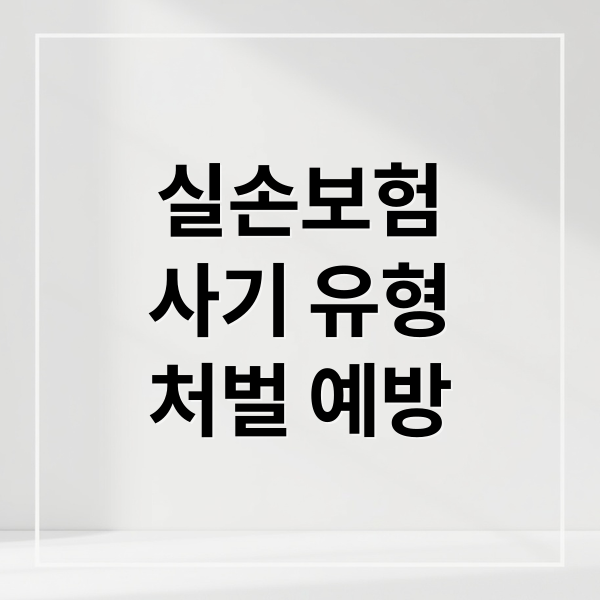 실손보험
사기 유형
처벌 예방 (실손보험 사기)