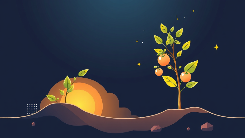 주식 투자의 기본: 회사의 성장과 나의 이익 (illustration 스타일)