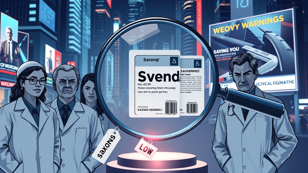 삭센다 제네릭, 최신 뉴스 분석 (illustration 스타일)