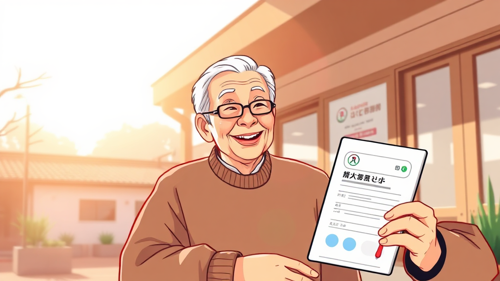 기초연금 신청 방법 및 유의사항 (illustration 스타일)