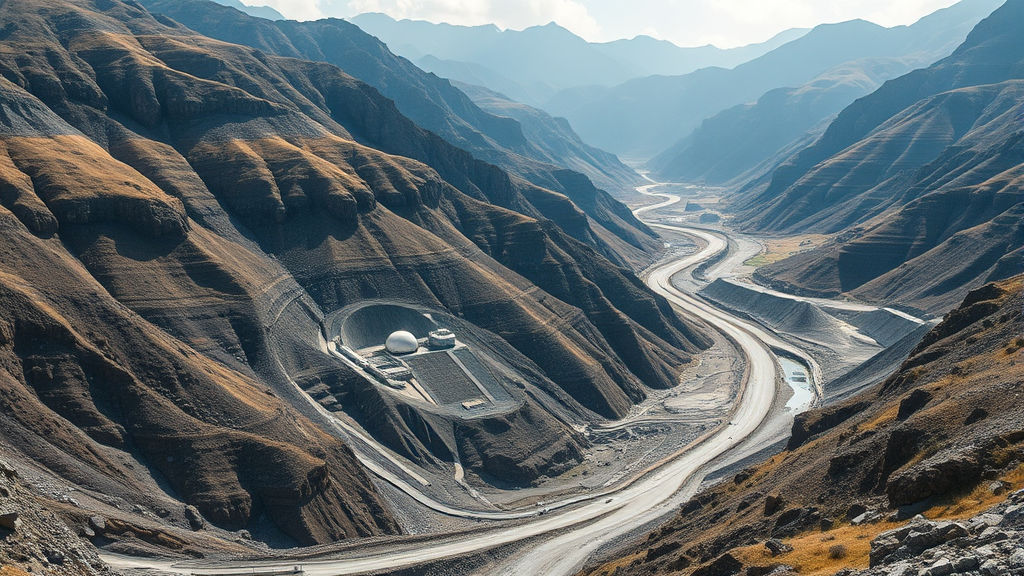 상동광산의 부활: 한국 텅스텐 산업의 새로운 기회 (realistic 스타일)