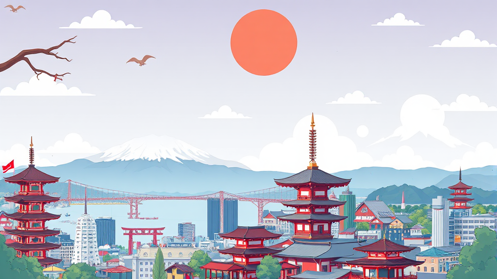 놓치지 마세요! 오사카 필수 코스 및 추천 일정 (illustration 스타일)