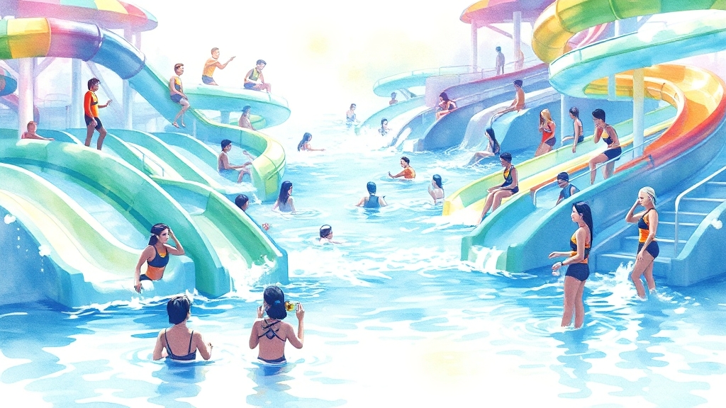 짜릿한 놀이기구 & 안전 수칙 (watercolor 스타일)