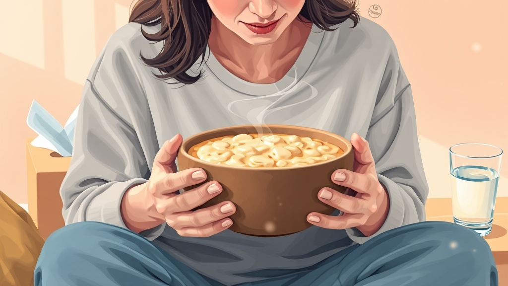 급체 시 피해야 할 음식 (illustration 스타일)