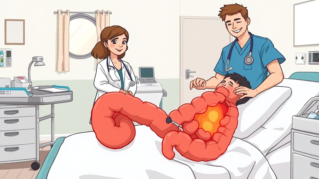 게실염 치료 방법 알아보기 (cartoon 스타일)