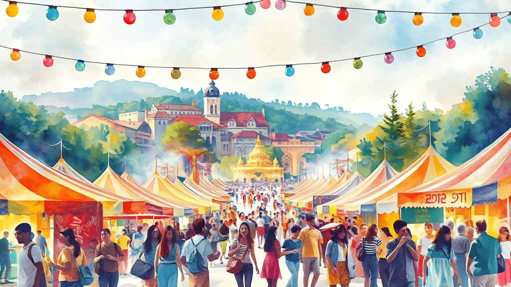 성공적인 축제 기획 전략 (watercolor 스타일)