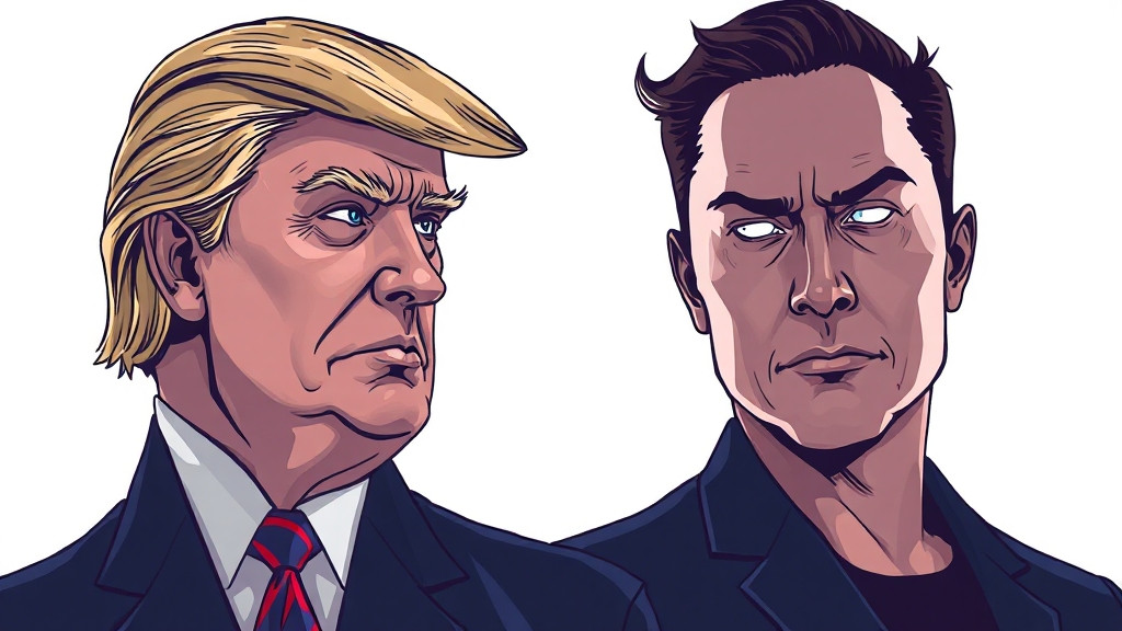 트럼프와의 갈등, 결정적 계기? (illustration 스타일)