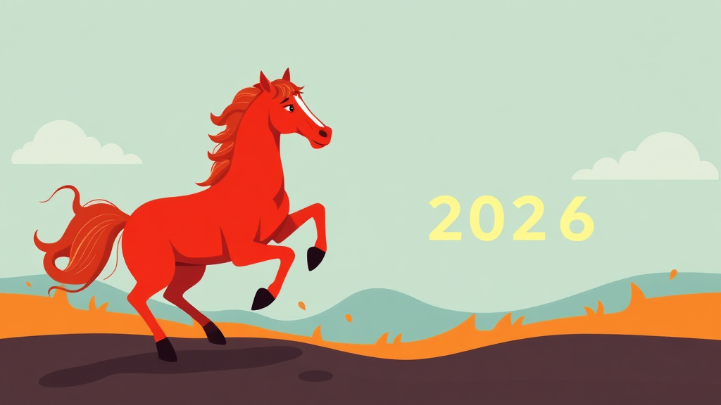 2026년 병오년 의미 (cartoon 스타일)