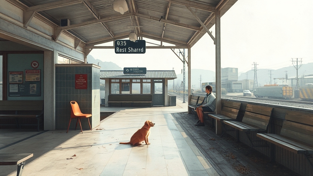 경강역 휴게소 즐기기! (watercolor 스타일)