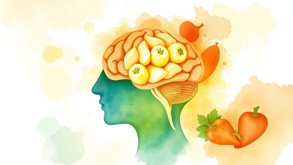 뇌 건강 관리 및 뇌암 예방 (watercolor 스타일)