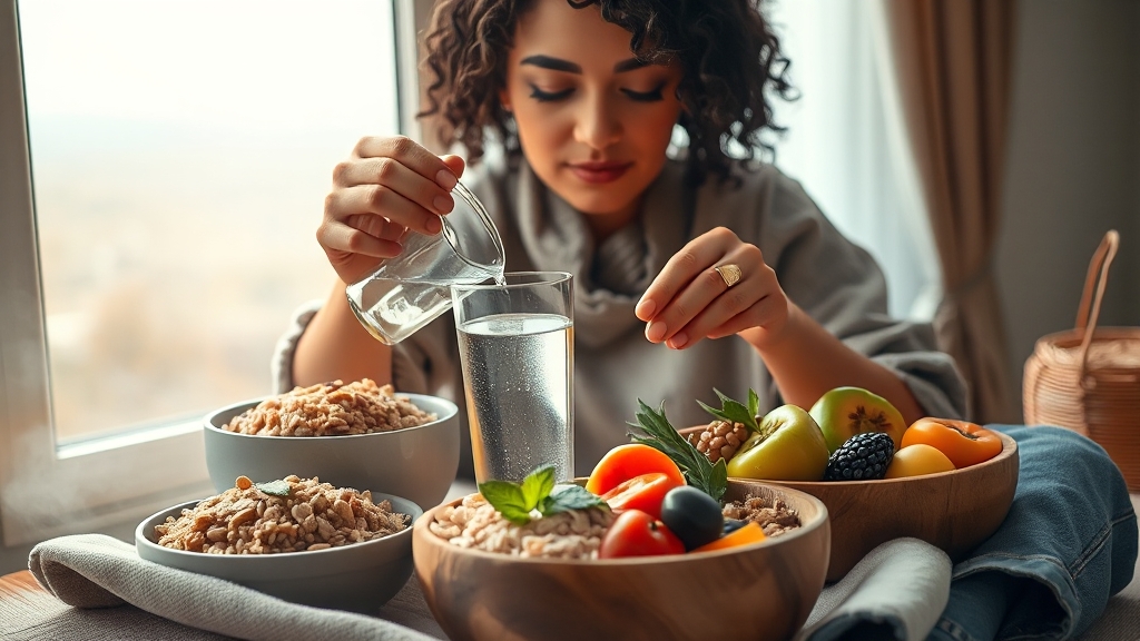 아침 식사 습관 개선 방법 (realistic 스타일)