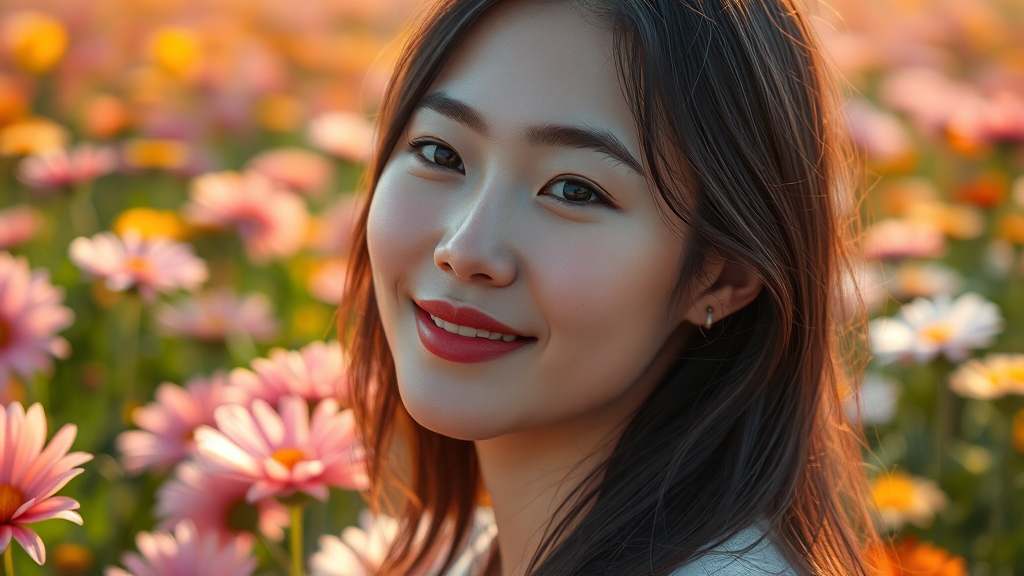 구절초의 주요 효능 (realistic 스타일)