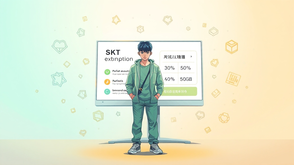 SKT 위약금 면제 핵심 가이드 (illustration 스타일)
