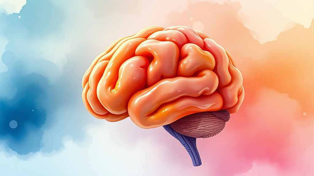 뇌 메커니즘 연구 개요 (watercolor 스타일)