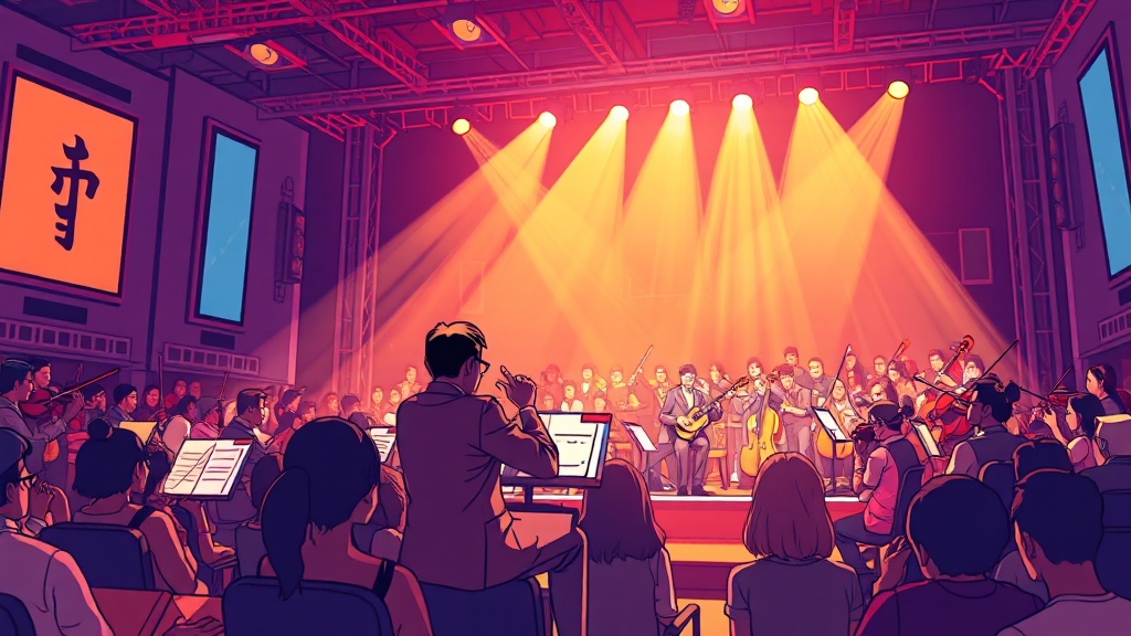 꿈과 감동의 무대 (cartoon 스타일)