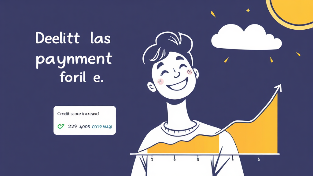 연체 기록 삭제 후 신용점수 회복 (illustration 스타일)