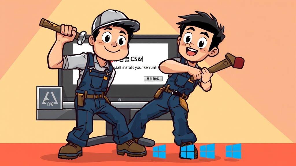 CS6 설치 시 문제 발생? 해결 방법 총정리 (cartoon 스타일)