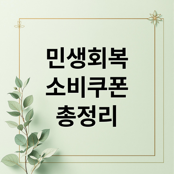 민생회복
소비쿠폰
총정리 (민생회복 소비쿠폰)