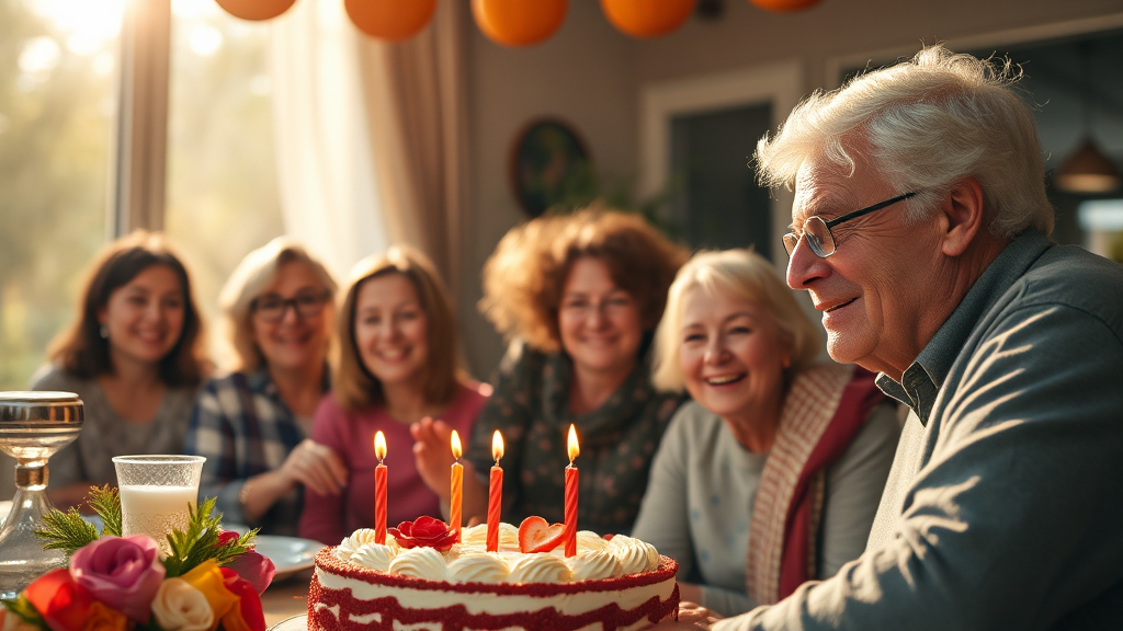 팔순 잔치 식순 구성 (realistic 스타일)