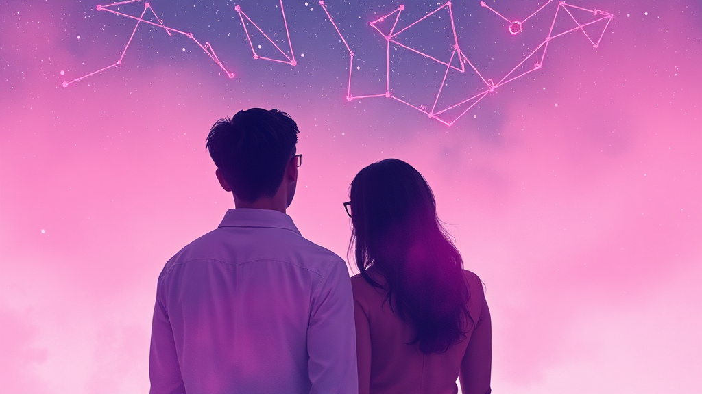 별자리 궁합, 연애에 활용하는 방법 (watercolor 스타일)