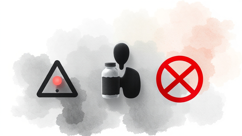 섭취 시 주의사항 & 부작용 (watercolor 스타일)