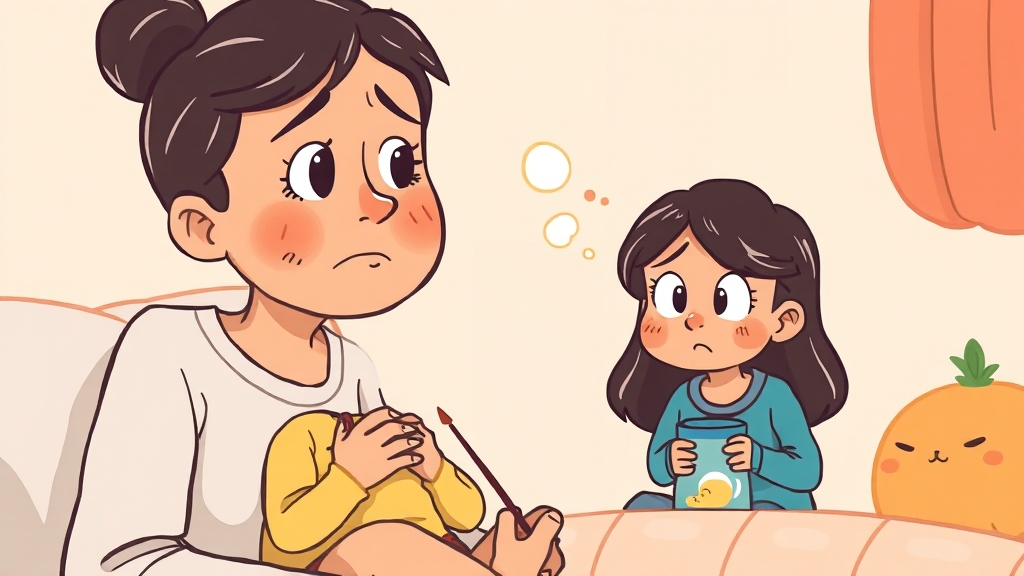 폴리페디 유산균 부작용 및 대처 방법 (cartoon 스타일)