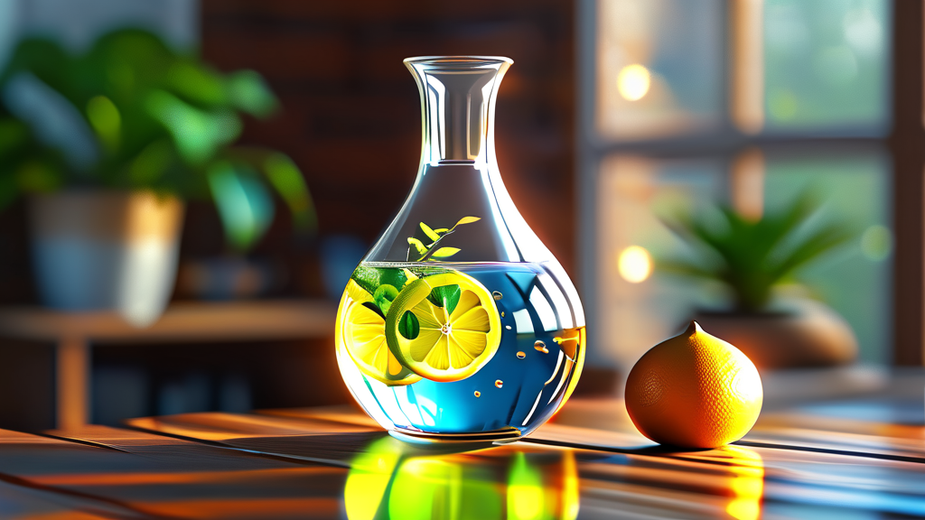 수분 섭취와 배뇨 습관의 중요성 (realistic 스타일)