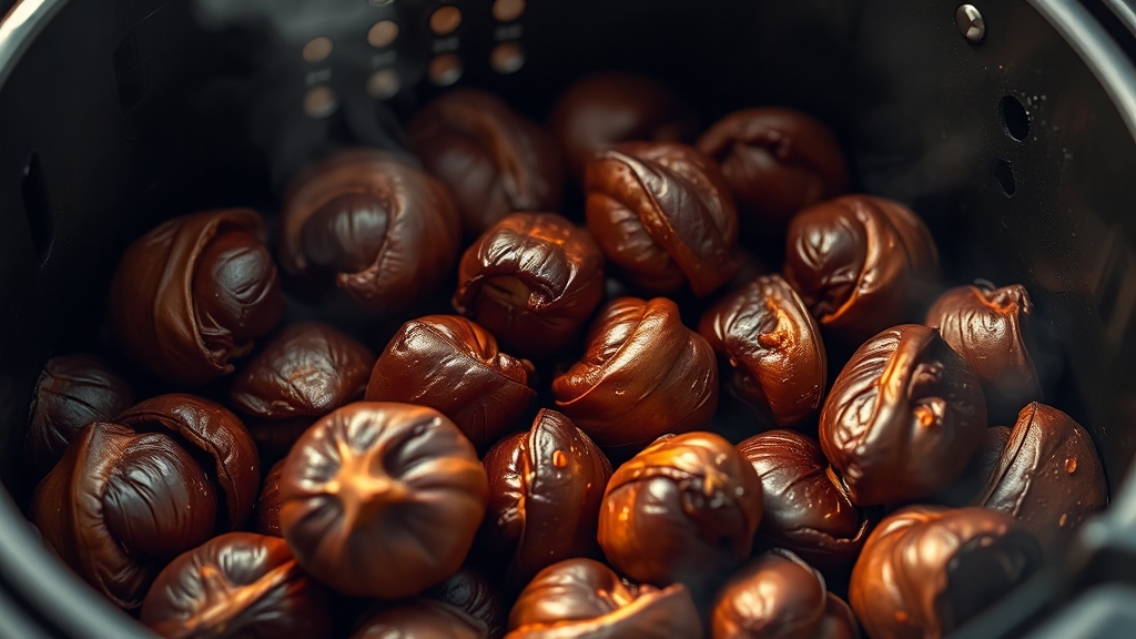 군밤 굽는 방법 (realistic 스타일)