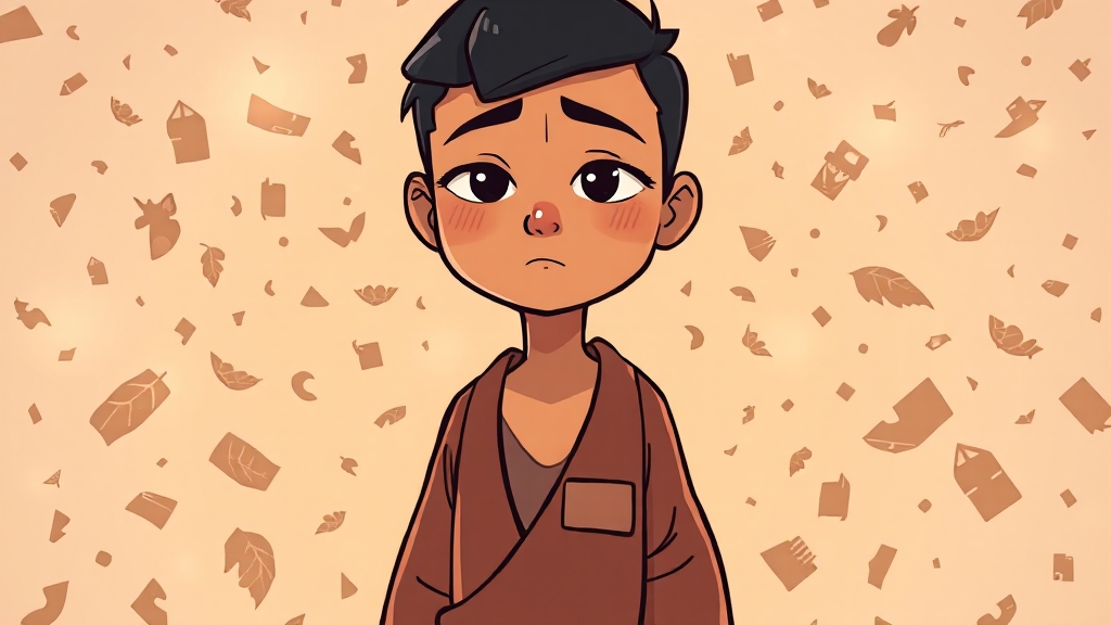 증상 및 일상생활 영향 (cartoon 스타일)