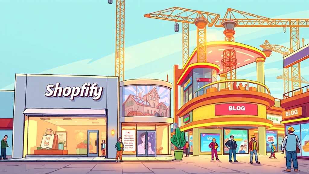 Shopify 가입 및 설정 방법 (cartoon 스타일)