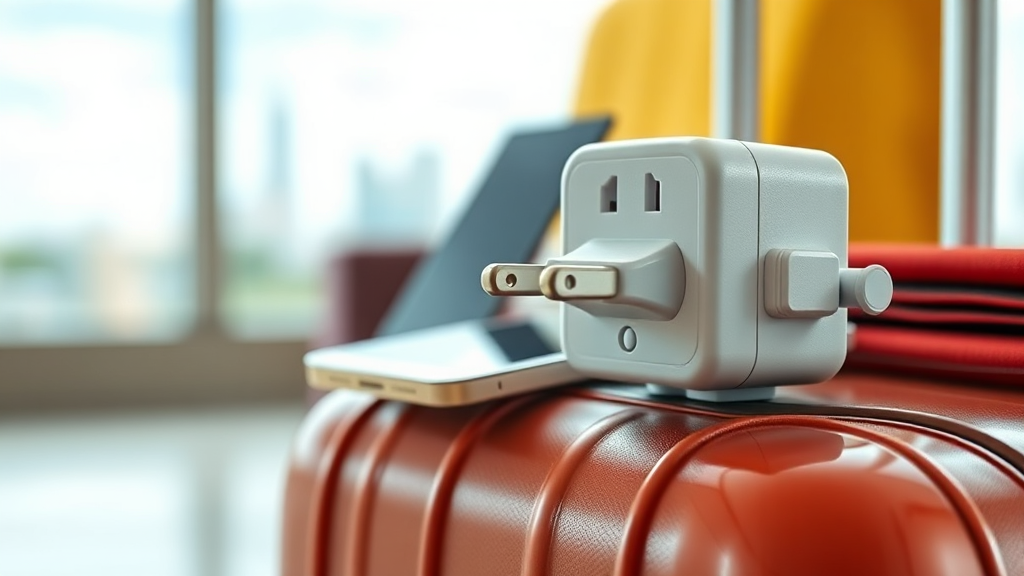 여행용 충전기 활용 꿀팁 (realistic 스타일)