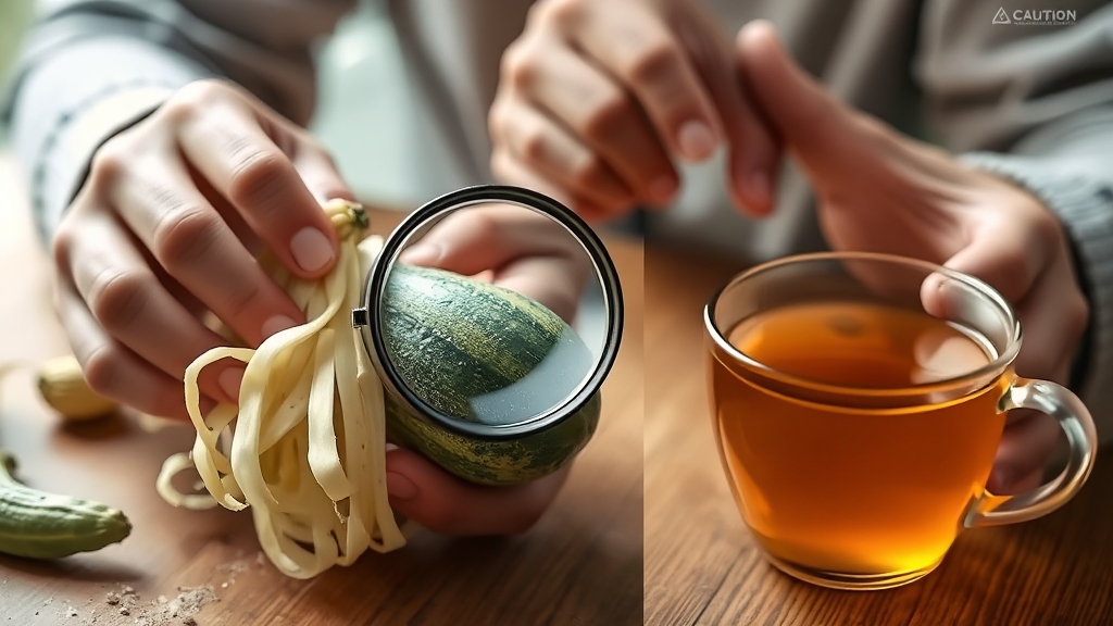 히카마 섭취 시 주의사항 (realistic 스타일)