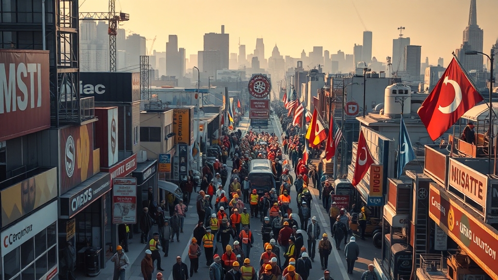 노동조합, 어떤 유형이 있을까요? (realistic 스타일)