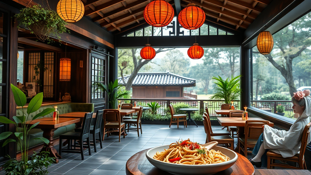 주변 맛집은 어디? (realistic 스타일)