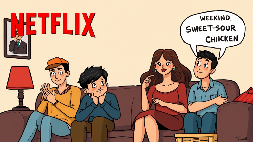 최신 넷플릭스 인기 드라마 (cartoon 스타일)