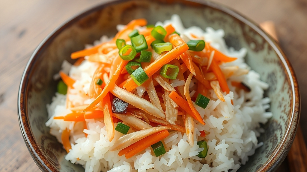 황태채 무침 재료 준비 (watercolor 스타일)