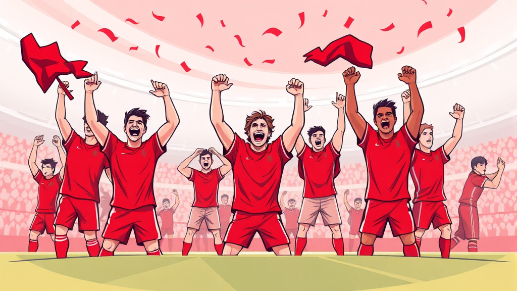 16강 진출 가능성은? (illustration 스타일)