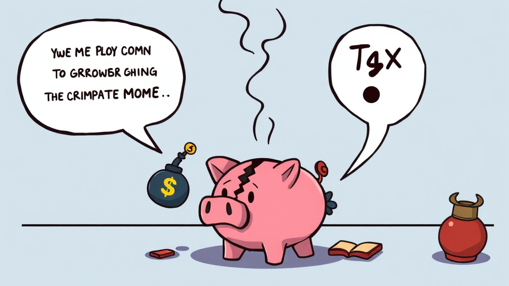 ISA 계좌 중도 해지 시 불이익 (cartoon 스타일)