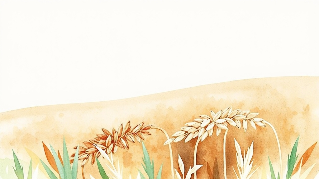 파로 곡물 vs 현미: 비교 분석 (watercolor 스타일)