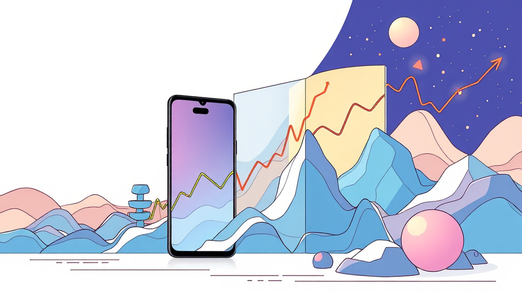 증권사 목표 주가 및 시장 전망 (illustration 스타일)