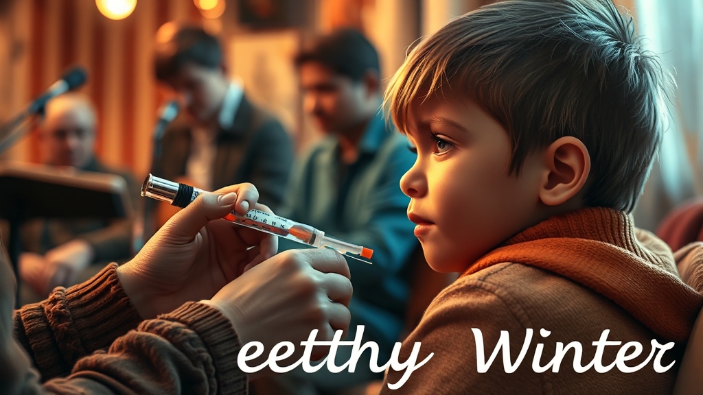 독감 예방접종 후 주의사항과 부작용 (realistic 스타일)