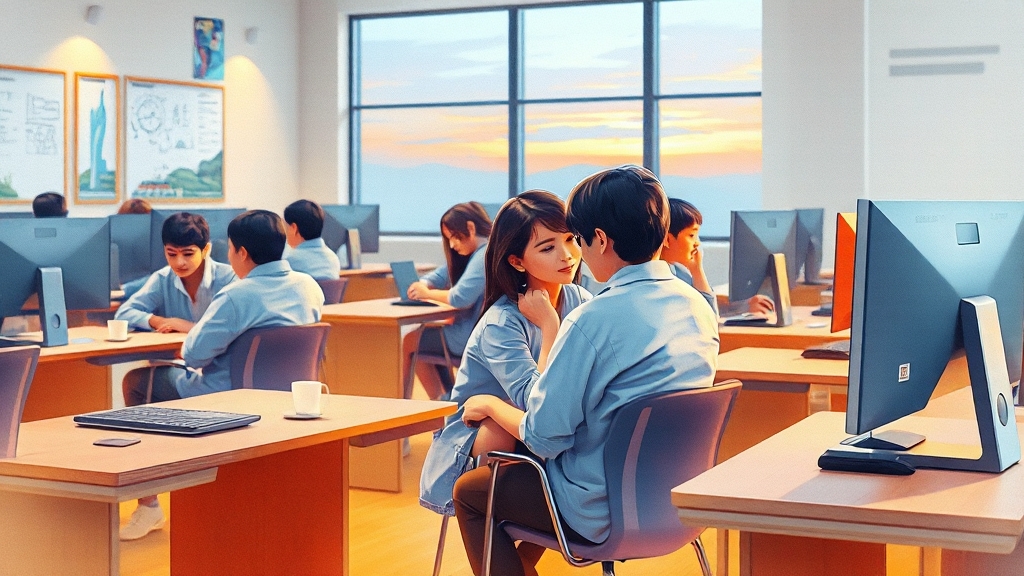 훈련 기관 선택 시 고려 사항 (watercolor 스타일)