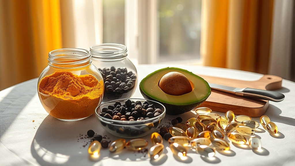 커큐민 흡수율 높이는 방법 (realistic 스타일)