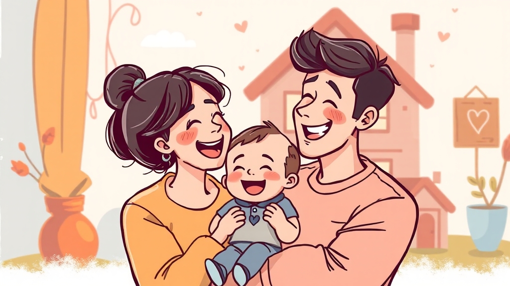 저출생 문제 해결 과제 (cartoon 스타일)