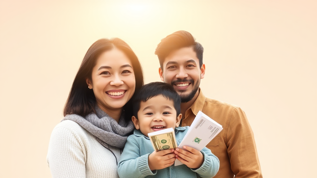 출산지원금 외 육아 지원 정책 (realistic 스타일)