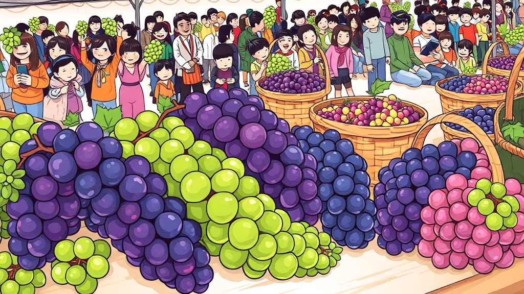 포도 구매 가이드 (cartoon 스타일)